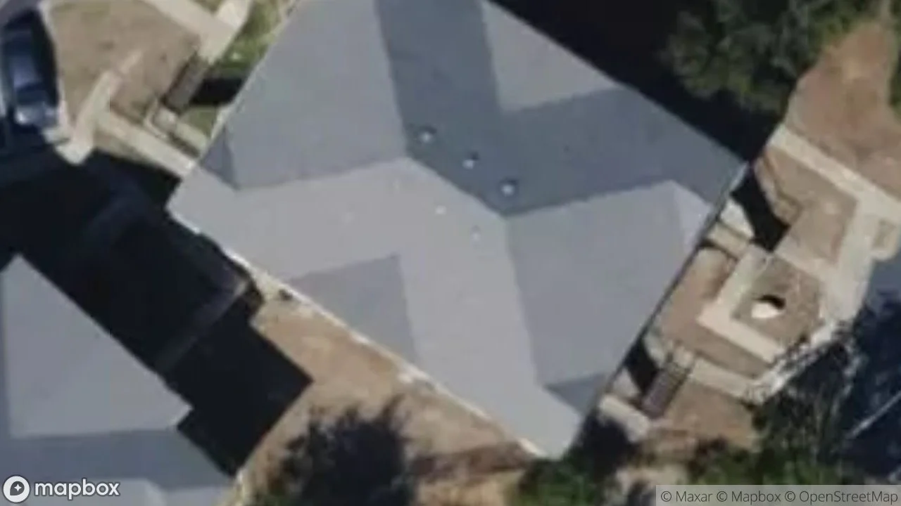 Aerial view of the measured residential roof