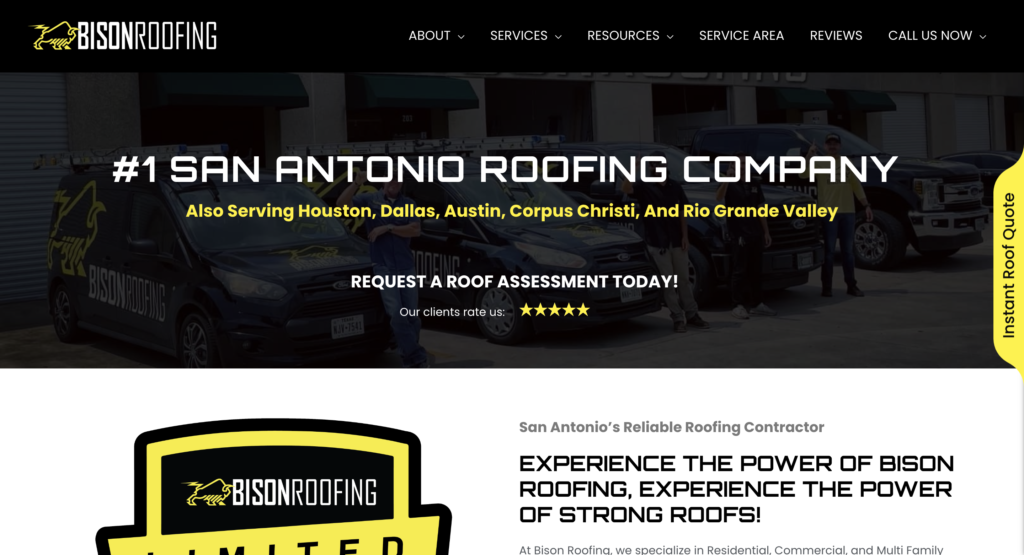 Roofing Business Website Design